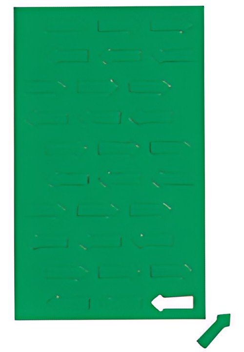 MAUL Symbole magnétique flèche, 20 x 10 mm, vert