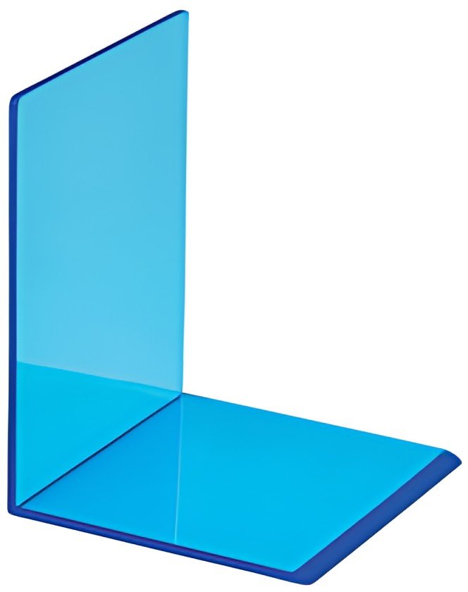 MAUL Serre-livres FLUO, en acrylique, bleu translucide