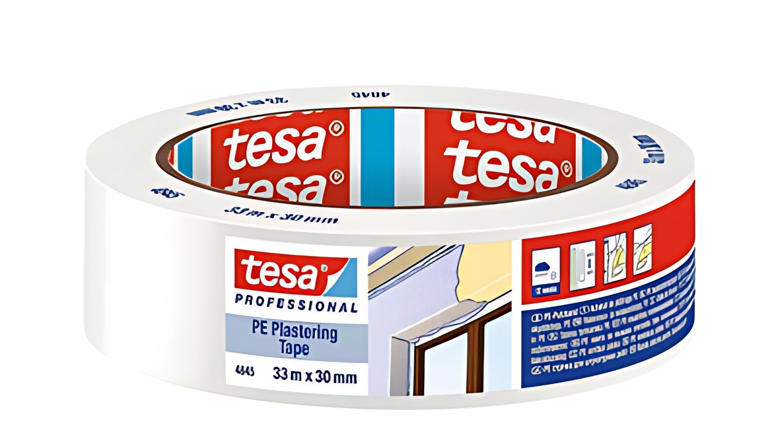 tesa Ruban de protection 4845, lisse, 50 mm x 33 m, blanc