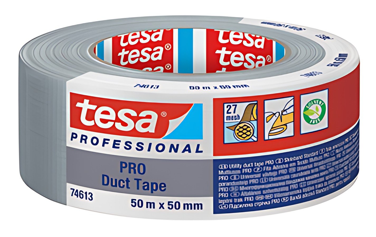 tesa Ruban toilé Duct Tape PRO, 50 mm x 50 m, argent