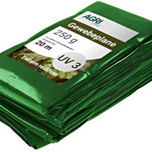 AGRIplus Bâche toile avec oeillets, 4 x 6 m, 250 g/m2, vert