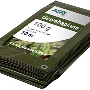 AGRIplus Bâche toile avec oeillets, 3 x 4 m, 100 g, vert