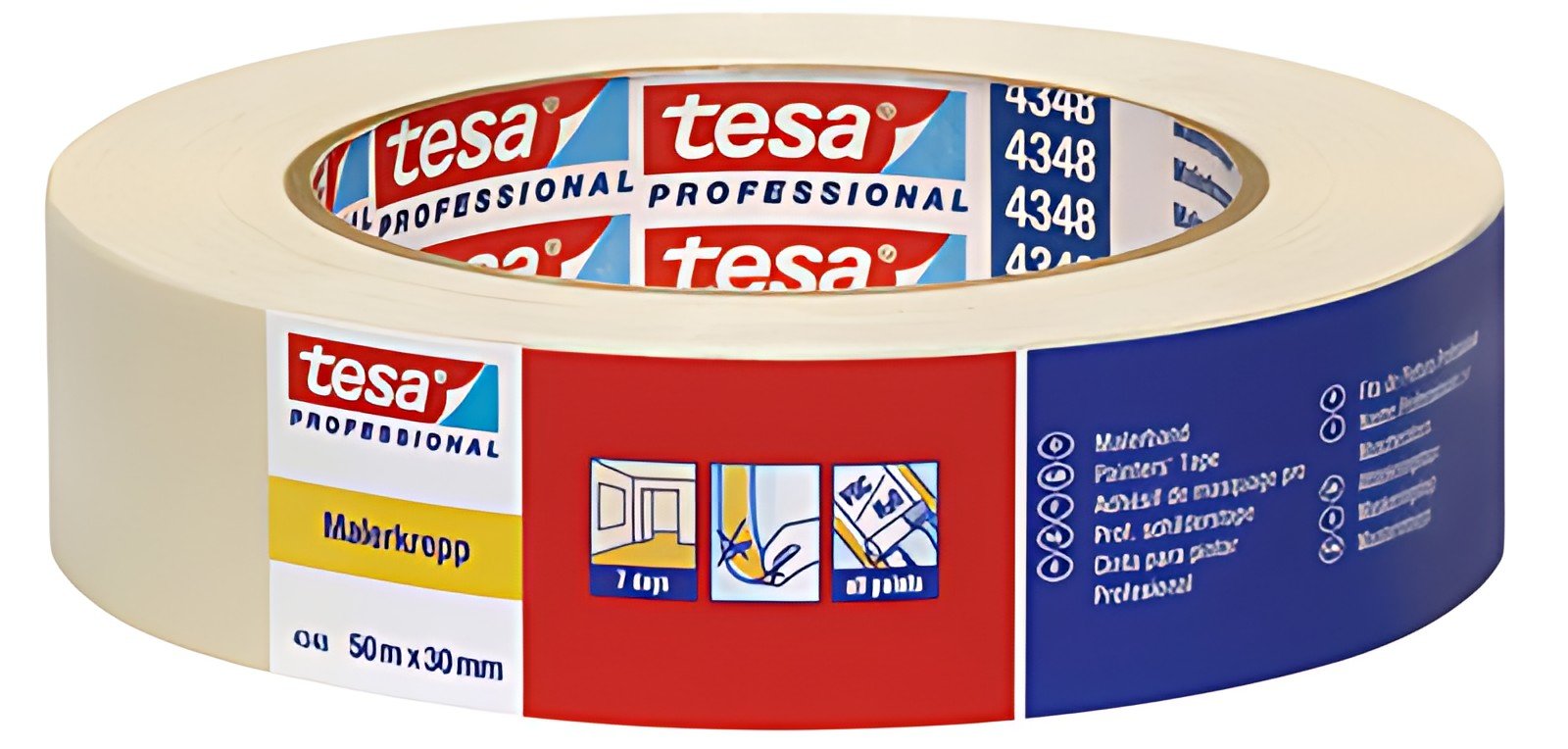 tesa Adhésif masquage papier pour peinture 4348,25 mm x 50 m