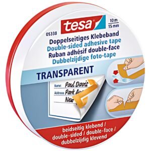 tesa Ruban adhésif de bricolage double face, 15 mm x 10 m