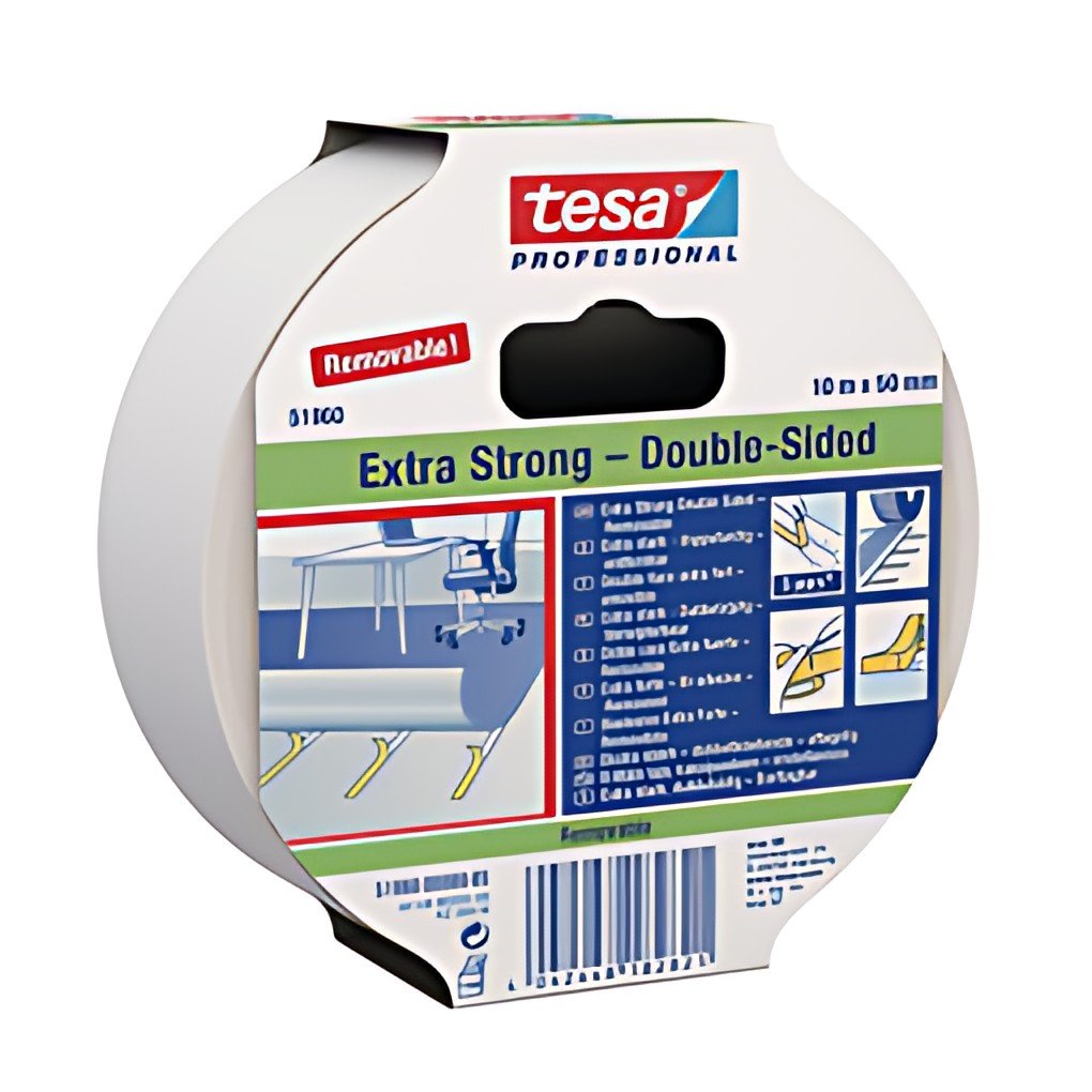 tesa Adhésif double-face extra fort, amovible, 50 mm x 25 m