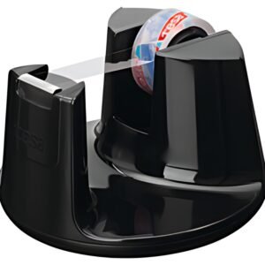 tesa Dévidoir de bureau Easy Cut Compact, équipé, noir