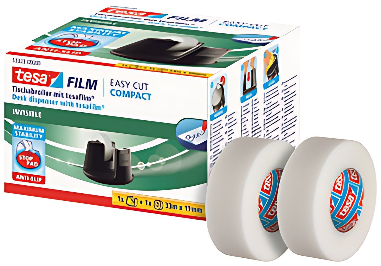 tesa Dévidoir de bureau Easy Cut Compact, pack économique