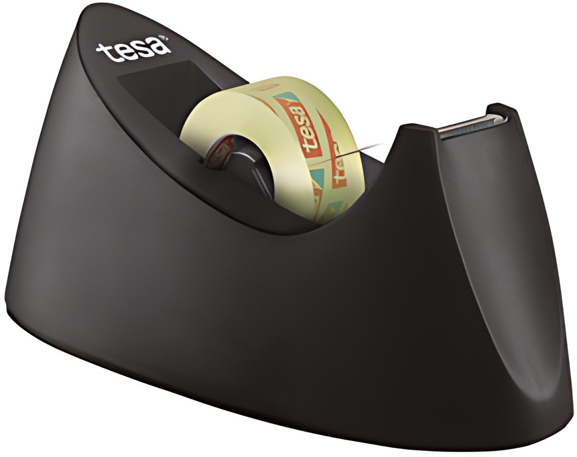 tesa Dévidoir de table Easy Cut Curve, équipé, transparent