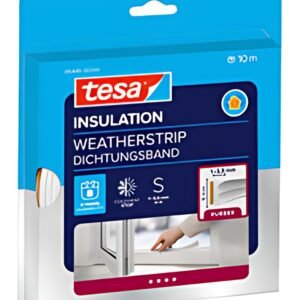 tesa INSULATION Ruban de calfeutrage S, 9 mm x 10 m, blanc