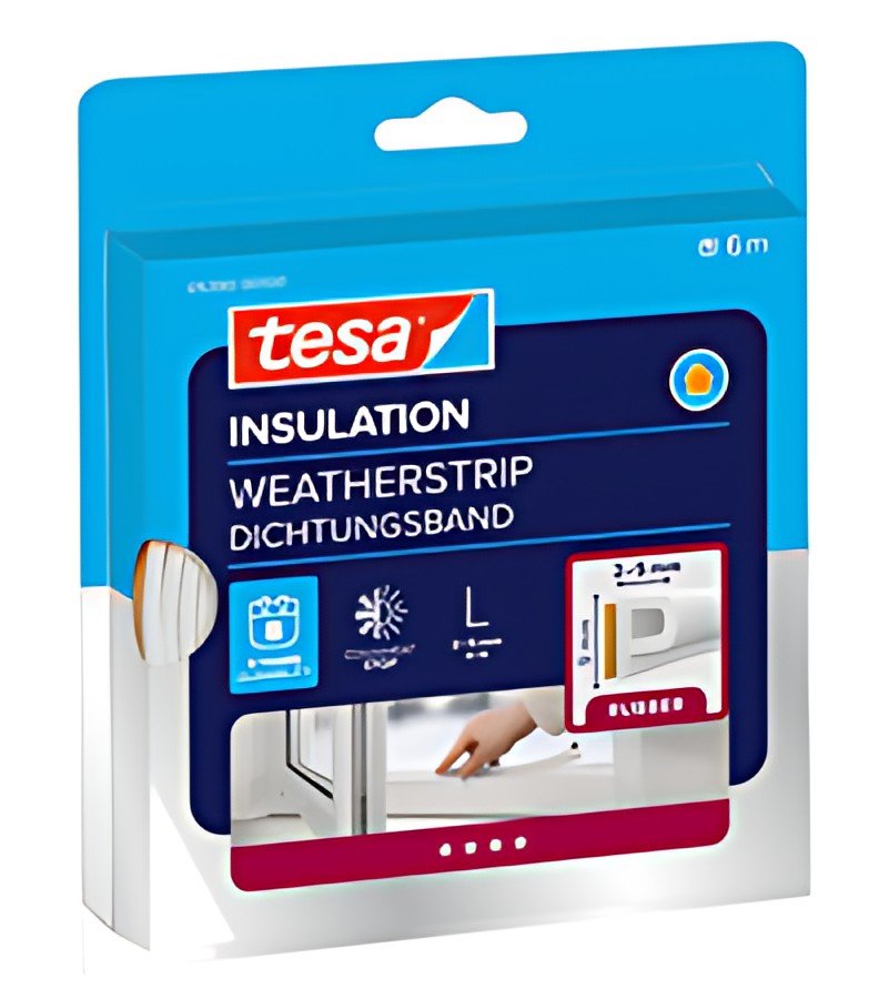 tesa INSULATION Ruban de calfeutrage L, 9 mm x 10 m, blanc