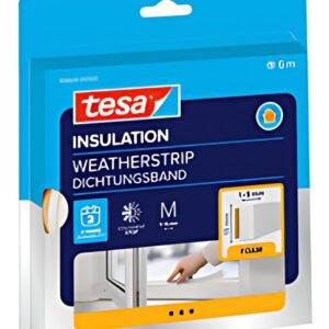 tesa INSULATION Ruban de calfeutrage M, 9 mm x 10 m, blanc
