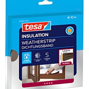 tesa INSULATION Ruban de calfeutrage S, 9 mm x 6 m, marron