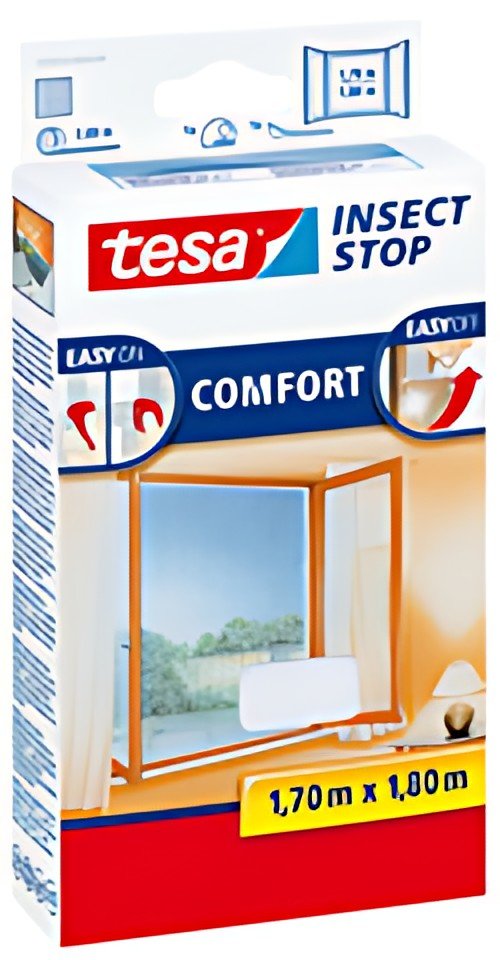 Tesa Moustiquaire COMFORT pour fenêtres, 1,30 x 1,50 m