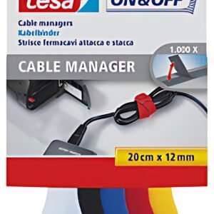 tesa On & Off Serre-câbles Cable Manager small, coloré
