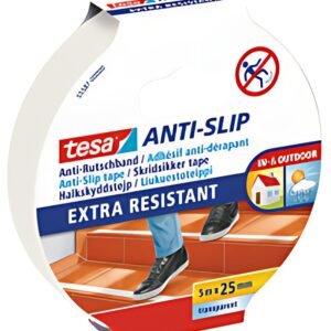 tesa Ruban adhésif anti-dérapant, 25 mm x 5,0 m, transparent