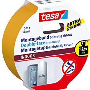 tesa Powerband Adhésif de montage INDOOR, 38 mm x 5 m