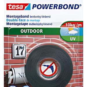tesa Adhésif de montage Powerbond OUTDOOR, 19 mm x 1,5 m