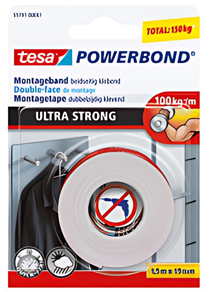 tesa Adhésif double face de montage Powerbond Ultra Strong