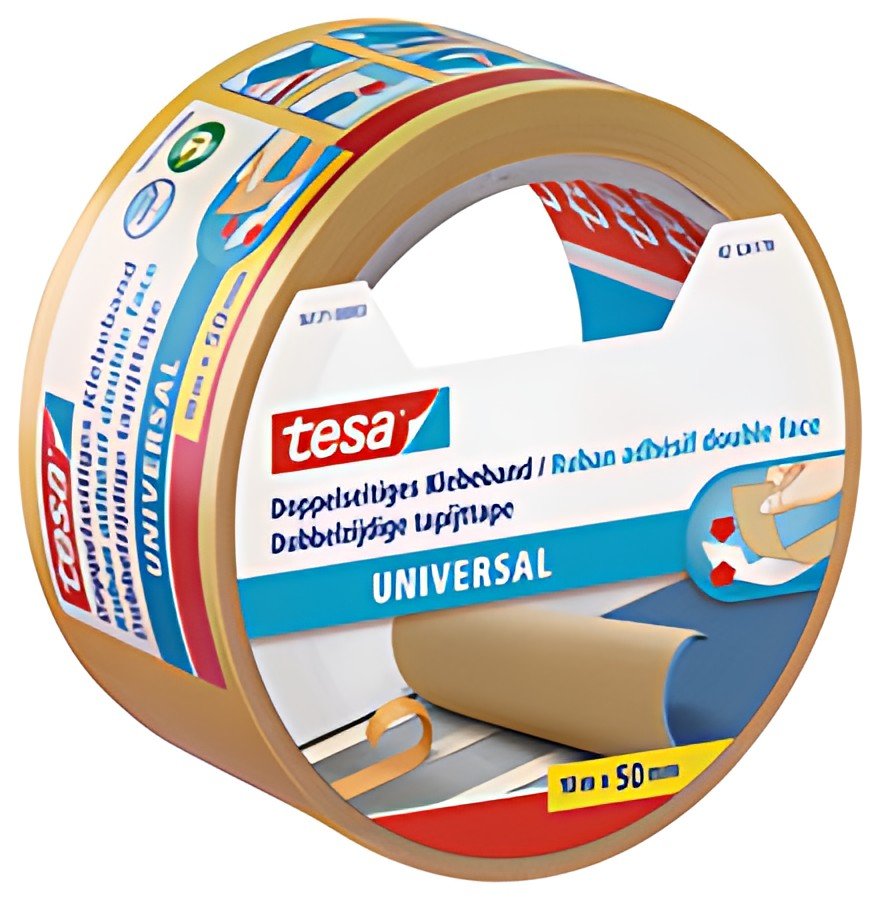 tesa Ruban adhésif universel à double face, 50 mm x 25 m