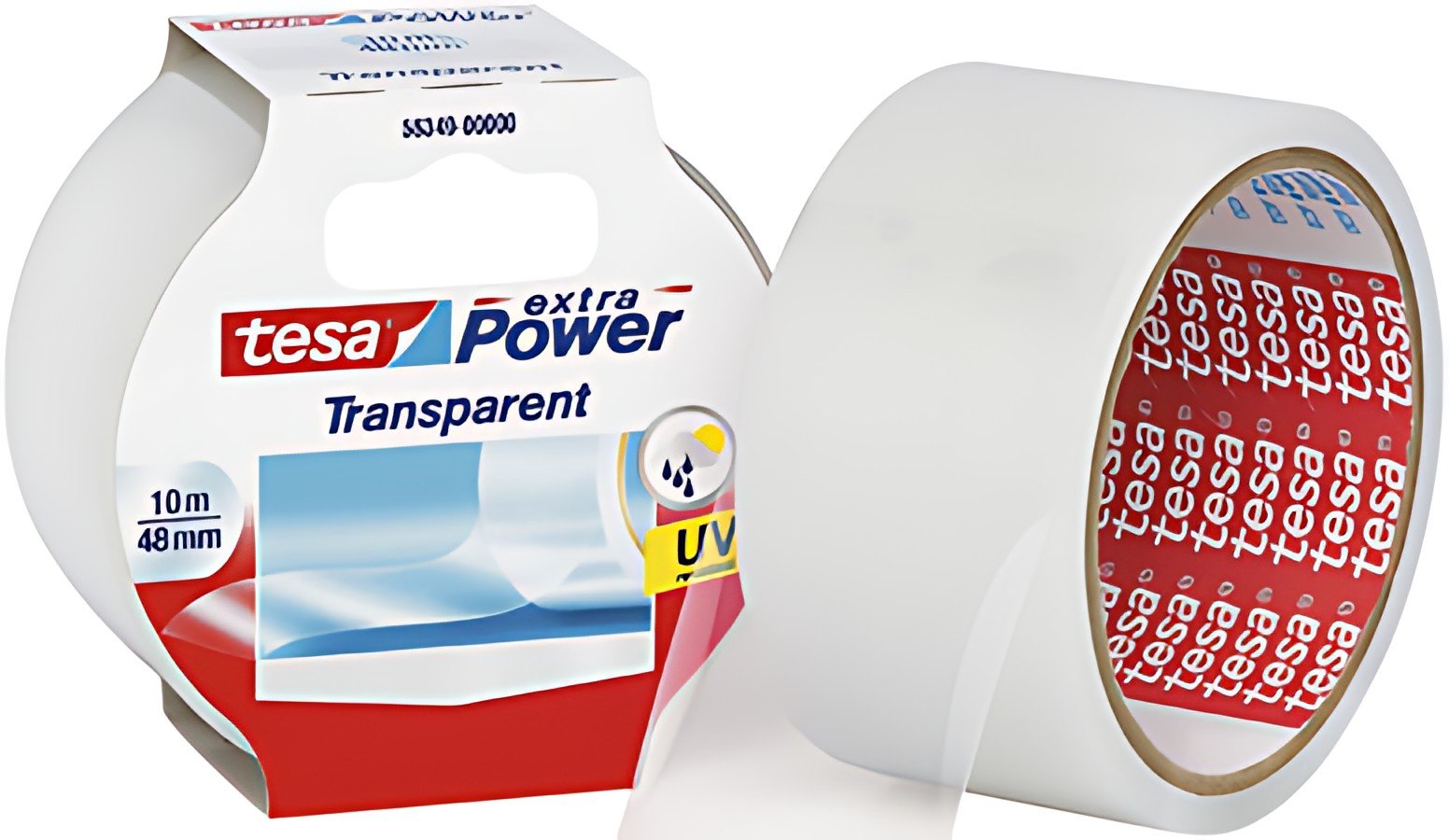 tesa Ruban toilé extra Power, 48 mm x 10 m, transparent