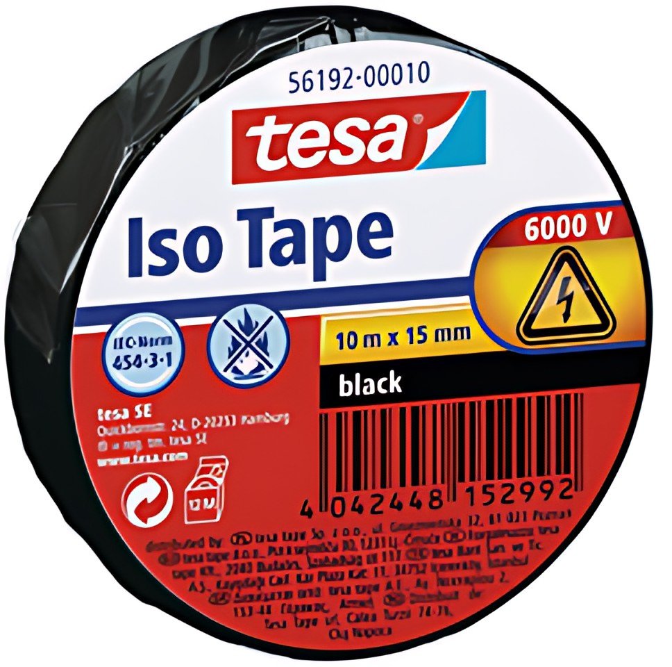 tesa Ruban isolant ISO TAPE, 19 mm x 20 m, noir