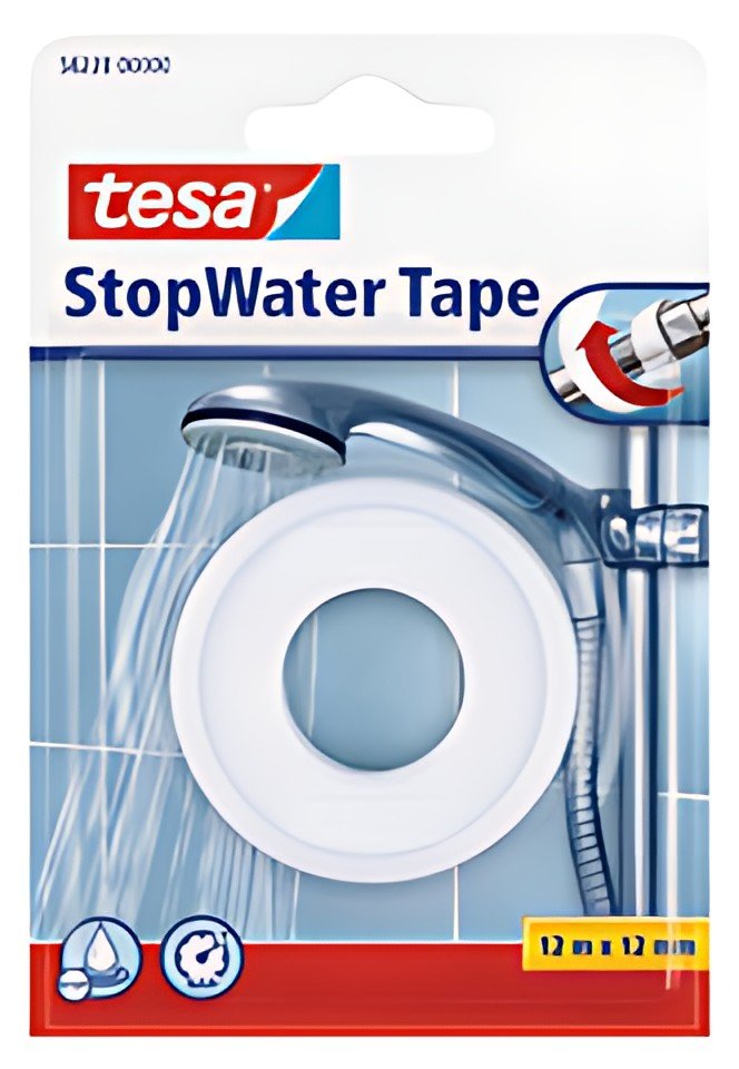 tesa Ruban isolant "StopWater", 12 mm x 12 m, blanc