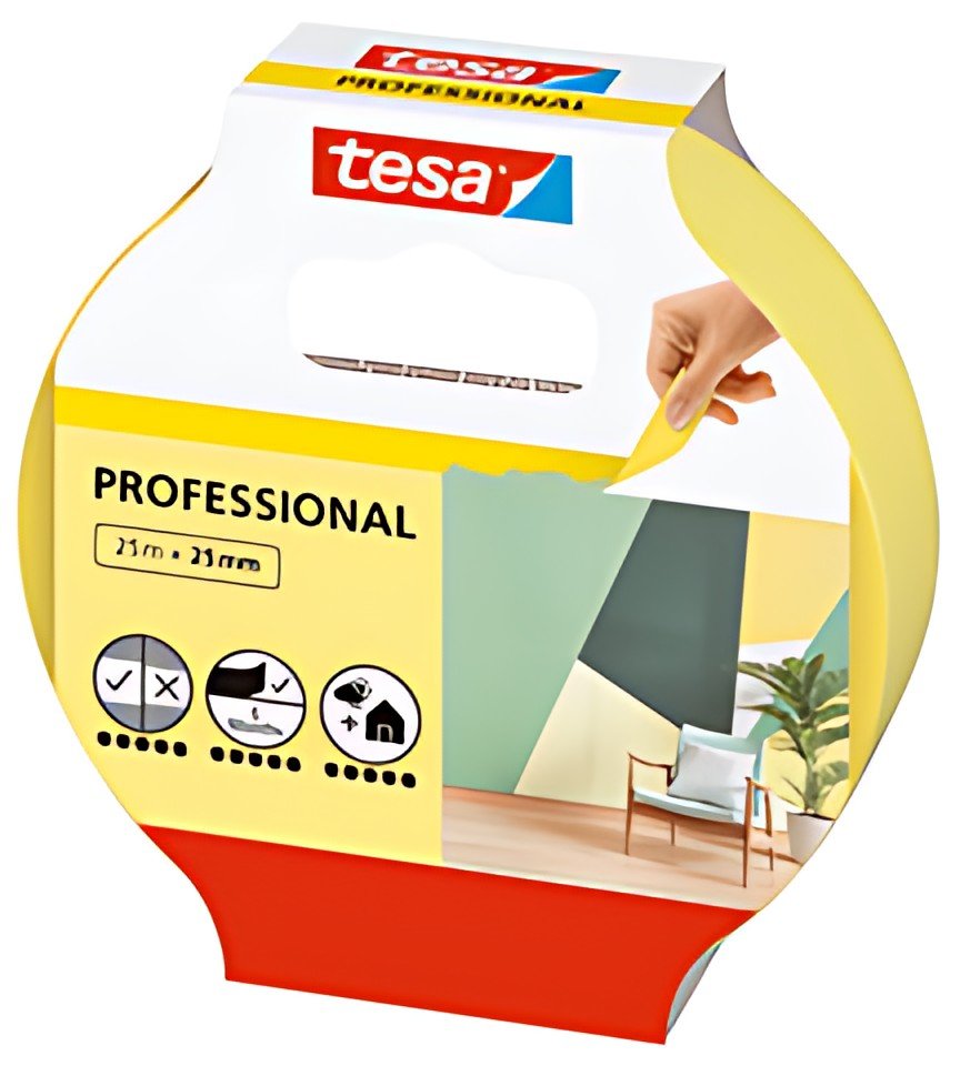 tesa Adhésif de masquage Precision Indoor, 25 mm x 25 m