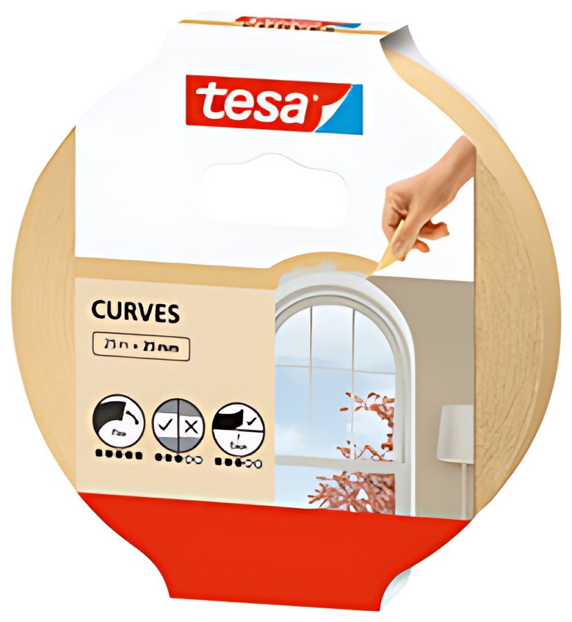 tesa Ruban de masquage crêpé pour peintre, beige