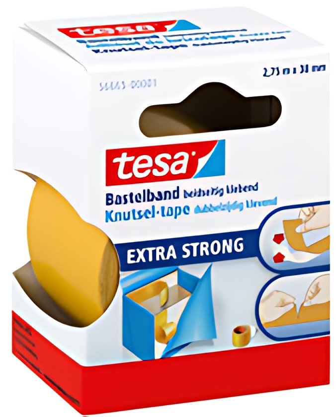 tesa Ruban adhésif de bricolage double face, 38 mm x 2,75 m