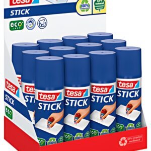 tesa ecoLogo Stick Bâton de colle, 40 g, présentoir comptoir