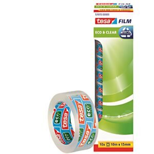 tesa Film Ruban adhésif Eco & clear,15 mm x 10 m,transparent