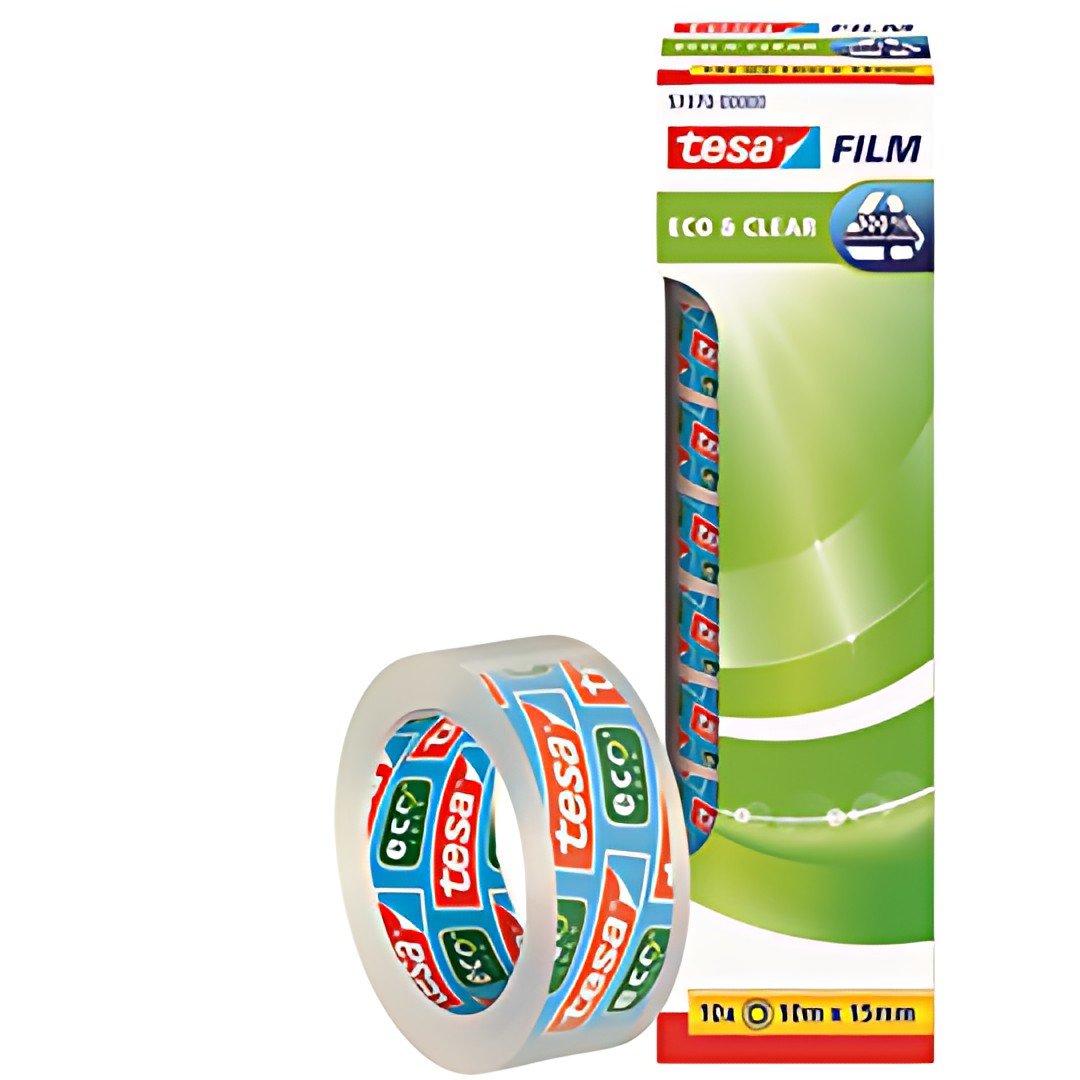 tesa Film Ruban adhésif Eco & clear,15 mm x 10 m,transparent