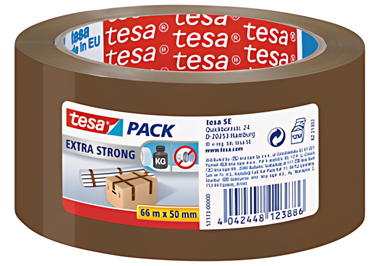 tesa Ruban adhésif d'emballage extra strong, 50 mm x 60 m
