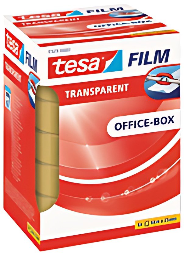 tesa Film Ruban adhésif, 12 mm x 66 m, transparent