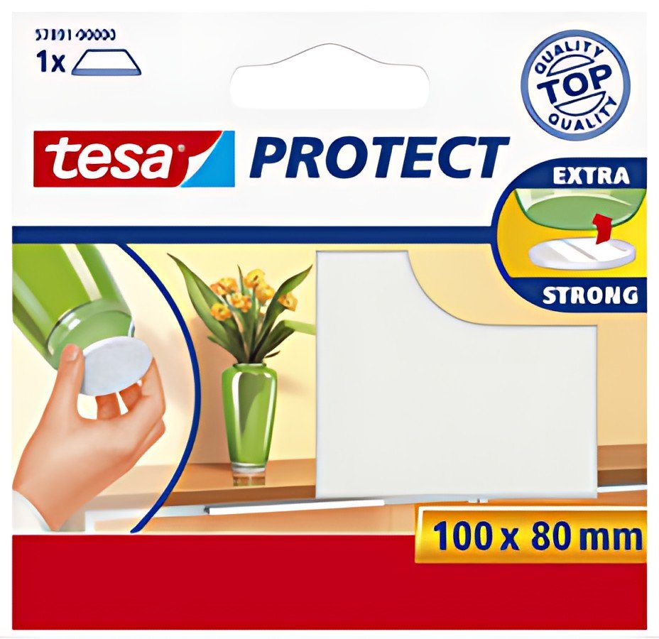 tesa Protect Patin en feutrine, diamètre: 26 mm, blanc