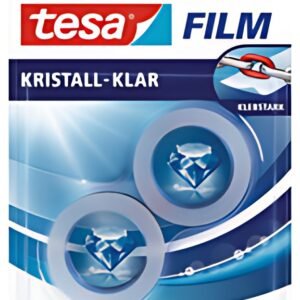 tesa Film Ruban adhésif transparent, 2 rouleaux, 19 mm x10 m