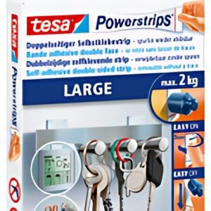 tesa Powerstrips LARGE, fixe des objets jusqu'à 2,0 kg