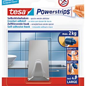 tesa Powerstrips Crochet adhésif LARGE, métal, rectangulaire