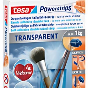 tesa Powerstrips TRANSPARENT, fixation: max. 1,0 kg