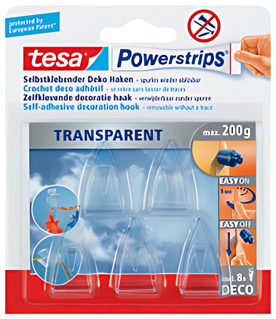tesa powerstrips CROCHET DECO adhésif, pour max. 0,2 kg