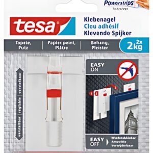 tesa Powerstrips Clou adhésif pour papier peint et plâtre