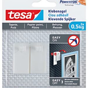 tesa Powerstrips Clou adhésif pour papier peint et plâtre
