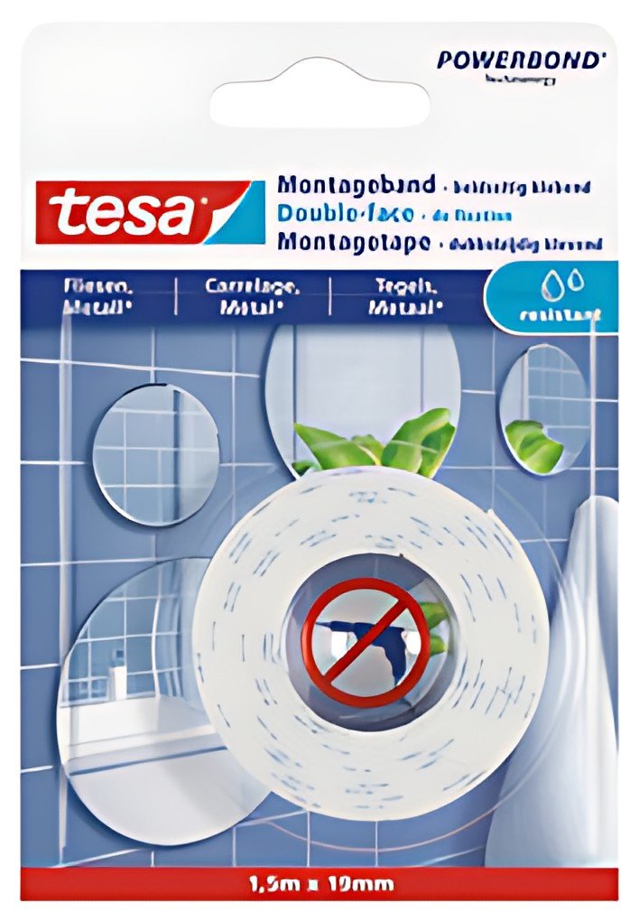 tesa Adhésif double face de montage Powerbond pour carrelage
