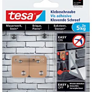 tesa Vis adhésive pour brique, rectangulaire, 5,0 kg