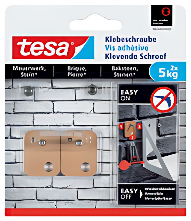 tesa Vis adhésive pour brique, rectangulaire, 5,0 kg