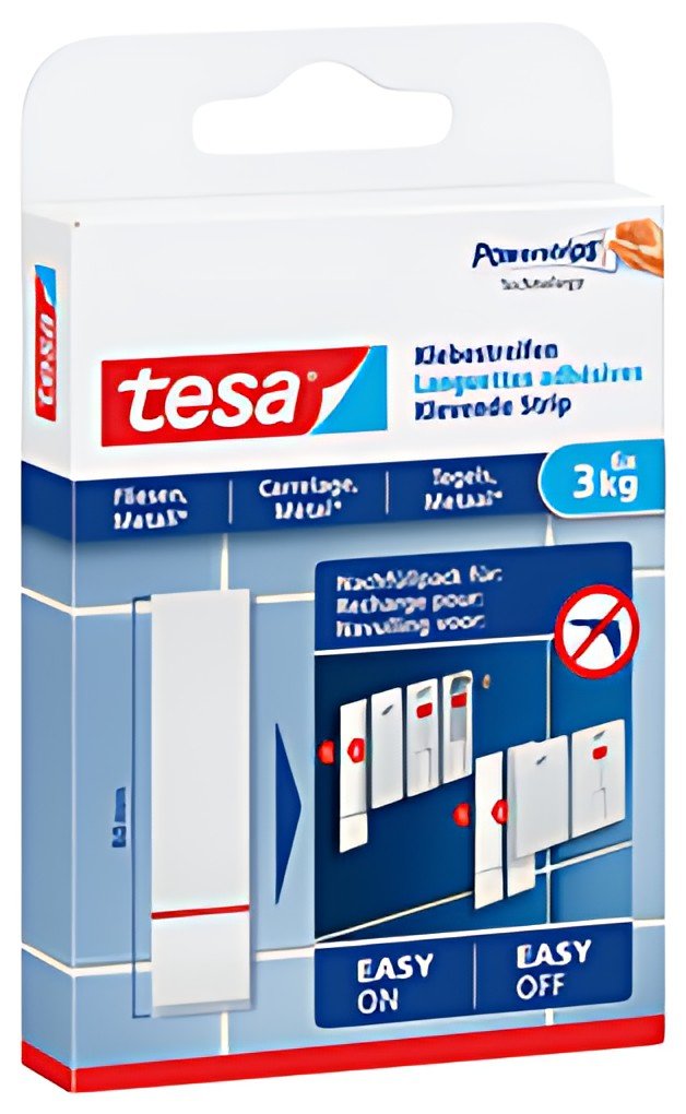 tesa Powerstrips Languettes adhésives pr carrelage et métal