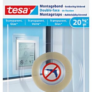 tesa Adhésif double face de montage Powerbond pour verre
