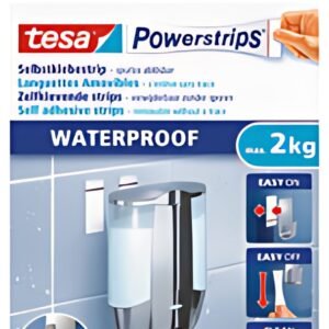 tesa Powerstrips Pastille adhésive LARGE WATERPROOF, blanc