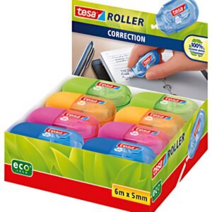 tesa ecoLogo Mini roller de correction jetable, 5 mm x 6 m