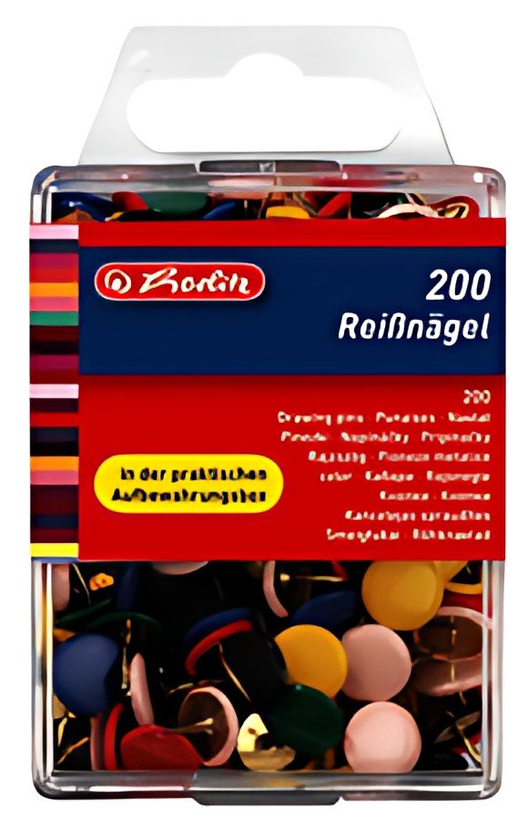 herlitz Punaises, diamètre: 9,5 mm, assorti